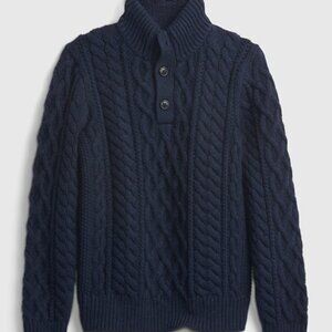 GAP Navy Cable Knit Cowl Sweater